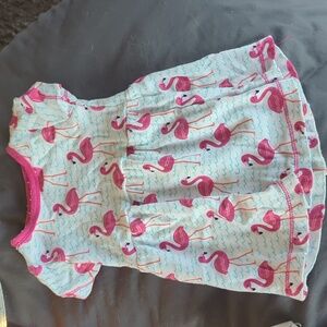 Infant dress with flamingos